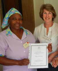 Tshidi and Sandy - Childminding Certificate Presentation